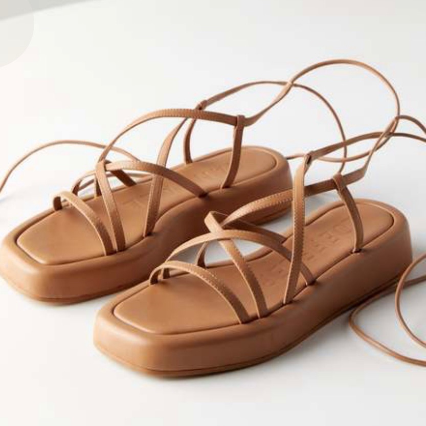 The Loefflet Randall Beau Wrap Platform Sandal Crisscross Straps Leather Sz 8 — image 3 of 8